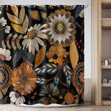 Fowocu Funny Cat Shower Curtain Set Teal Blue Sea Ocean Waterproof Fabric Shower Curtains with Animal Octopus Starfish Turtle Anchor Fish Nautical Bathroom Decor (Blue, 72''×72'')