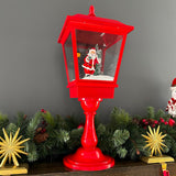 Fraser Hill Farm 29-in. Snowing Musical Christmas Tree with Warm White LED Lights, 25 Christmas Carols, Decorations, Star Topper, and Red Umbrella Base, Festive Xmas Decor for Foyer and Family Room