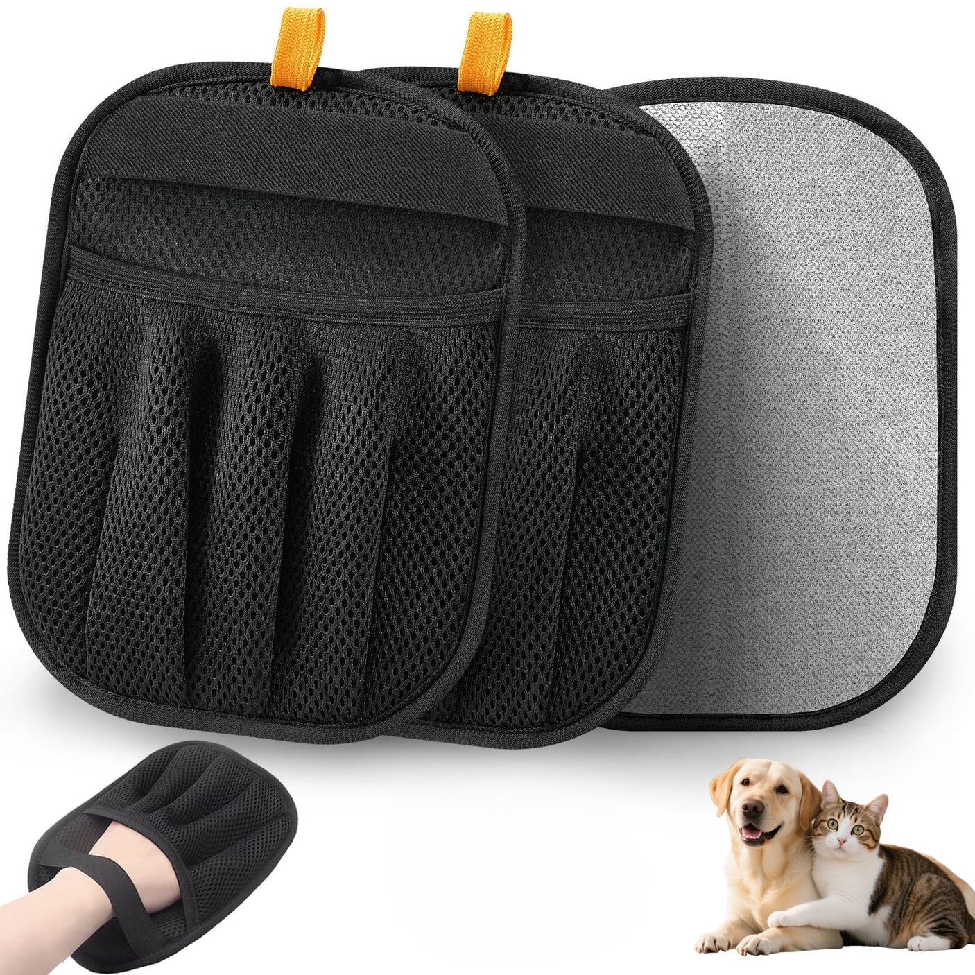 Pet Hair Removal Glove for Cats & Dogs, 2025 Newly Upgraded Five-Finger Electrostatic Pet Hair Gloves, Reusable Pet Hair Remover Tool for Clothing, Couch, Carpet, Car Seat