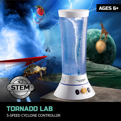 Discovery™ Tornado Lab, 5-Speed Cyclone Controller, Educational Learning Activity Kit, Fun and Exciting Toy, STEM Experiment Set for Boys, Girls, Kids Ages 6+