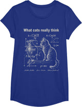 Funny Cat Physics Humor Design What Cats Really Think T-Shirt