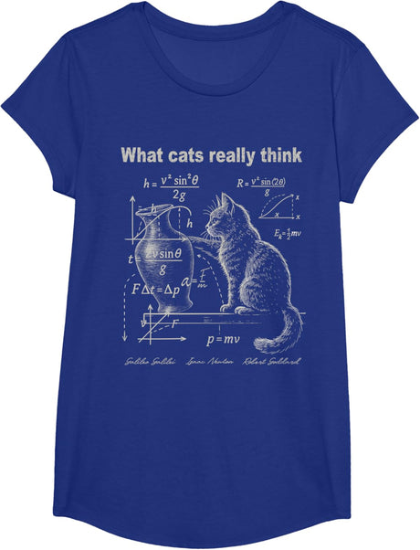 Funny Cat Physics Humor Design What Cats Really Think T-Shirt