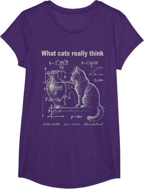 Funny Cat Physics Humor Design What Cats Really Think T-Shirt
