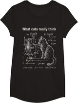 Funny Cat Physics Humor Design What Cats Really Think T-Shirt