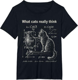 Funny Cat Physics Humor Design What Cats Really Think T-Shirt