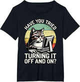 Tech Support Humor I Cat Tech Engineer I Computer IT Guy T-Shirt