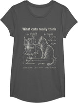 Funny Cat Physics Humor Design What Cats Really Think T-Shirt