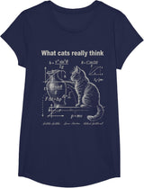Funny Cat Physics Humor Design What Cats Really Think T-Shirt