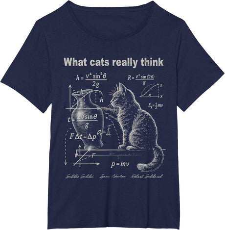 Funny Cat Physics Humor Design What Cats Really Think T-Shirt