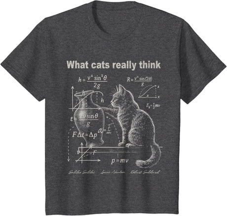 Funny Cat Physics Humor Design What Cats Really Think T-Shirt
