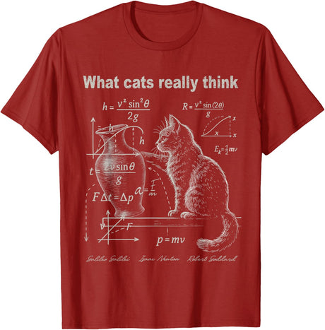 Funny Cat Physics Humor Design What Cats Really Think T-Shirt