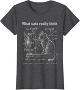 Funny Cat Physics Humor Design What Cats Really Think T-Shirt