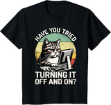 Tech Support Humor I Cat Tech Engineer I Computer IT Guy T-Shirt