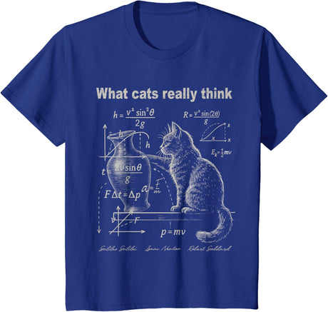 Funny Cat Physics Humor Design What Cats Really Think T-Shirt
