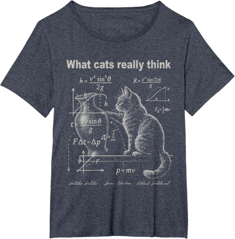 Funny Cat Physics Humor Design What Cats Really Think T-Shirt