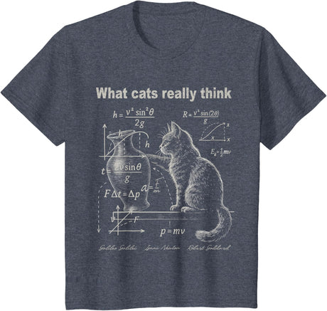 Funny Cat Physics Humor Design What Cats Really Think T-Shirt