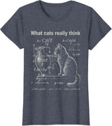 Funny Cat Physics Humor Design What Cats Really Think T-Shirt