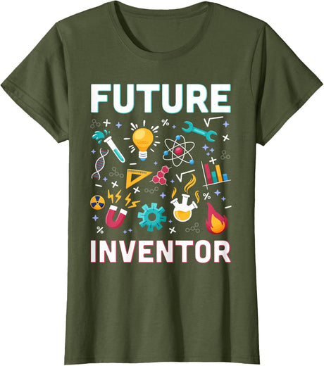 Future Inventor Exploration Invention Smart Creator Kids T-Shirt