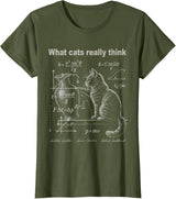 Funny Cat Physics Humor Design What Cats Really Think T-Shirt