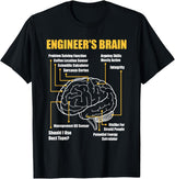 Engineer's Brain - Funny Sarcastic Engineering Gift Short Sleeve T-Shirt