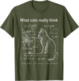 Funny Cat Physics Humor Design What Cats Really Think T-Shirt