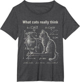Funny Cat Physics Humor Design What Cats Really Think T-Shirt