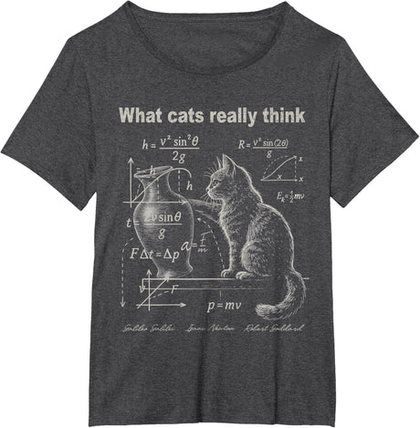 Funny Cat Physics Humor Design What Cats Really Think T-Shirt