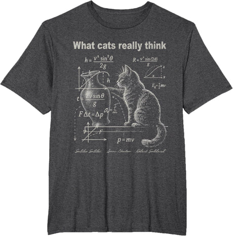 Funny Cat Physics Humor Design What Cats Really Think T-Shirt
