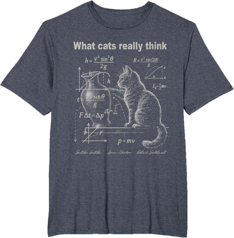 Funny Cat Physics Humor Design What Cats Really Think T-Shirt