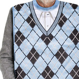 Adult Bibs for Men, Dress ‘n Dine™ Clothing Protectors for Eating, Senior Adult Bib Terry Cloth Crumb Catcher, Embroidered Design, Waterproof, Reusable, Washable (Blue Tie + Tuxedo) - Build Your Ideas