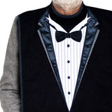 Adult Bibs for Men, Dress ‘n Dine™ Clothing Protectors for Eating, Senior Adult Bib Terry Cloth Crumb Catcher, Embroidered Design, Waterproof, Reusable, Washable (Blue Tie + Tuxedo) - Build Your Ideas