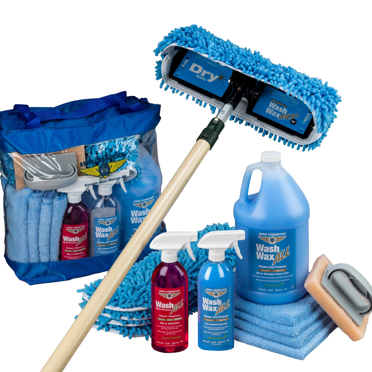 Aircraft Soap Rack Aero Cosmetics Waterless RV Aircraft Boat Wash Wax Mop Kit with Deluxe ...