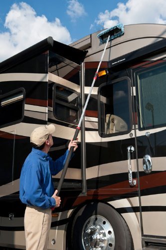 Aero Cosmetics Waterless RV Aircraft Boat Wash Wax Mop Kit with Deluxe Pole 3' 9" to 9' No Ladder Needed, Wash, Wax, Dry, Anywhere, Anytime, No Restrictions - Build Your Ideas