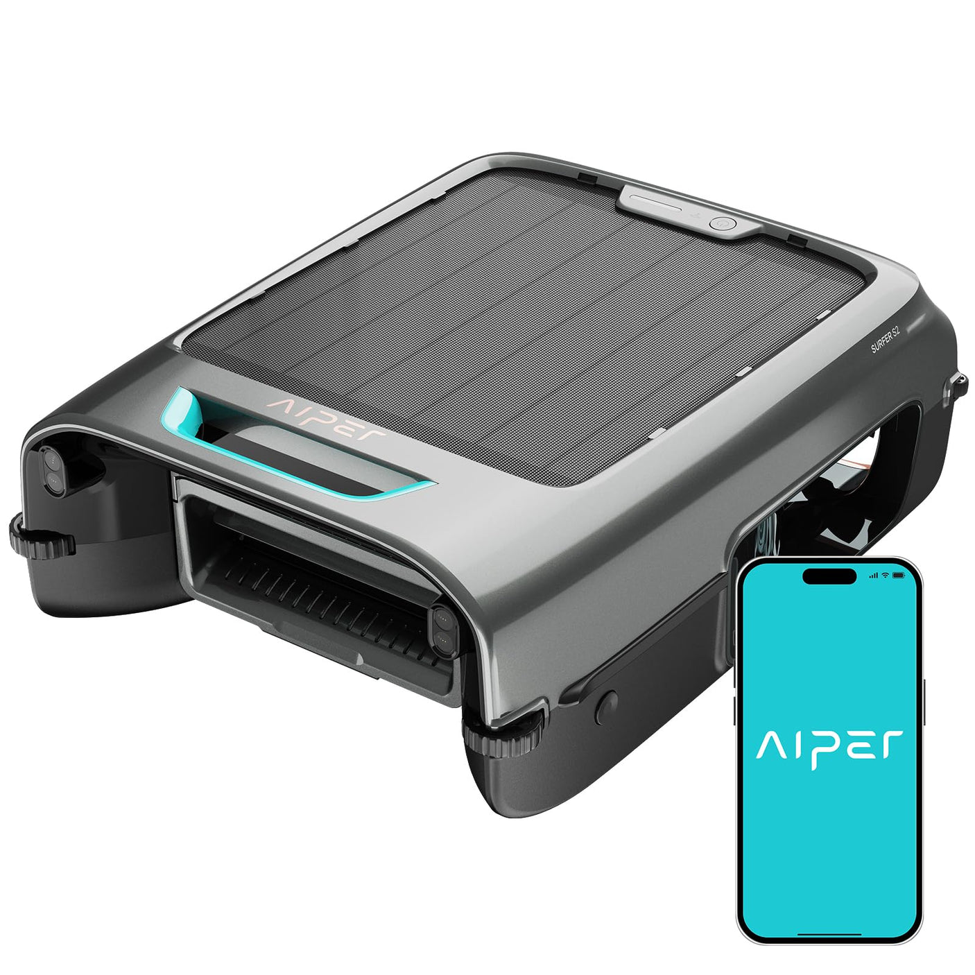 AIPER Surfer S2 Robotic Solar Pool Skimmer with APP Support, 24/7 Cleaning, Dual Charging Modes, Smart Obstacle Avoidance, Ideal for Most Swimming Pool Types - Build Your Ideas