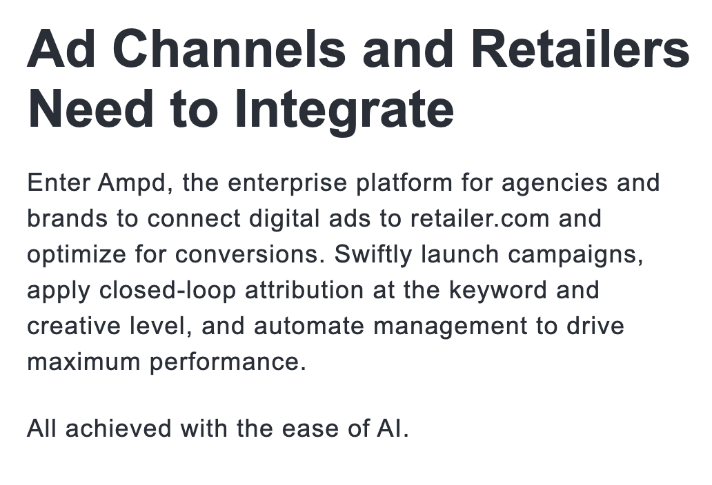ampd - Bring Retail To Your Shoppers - Build Your Ideas