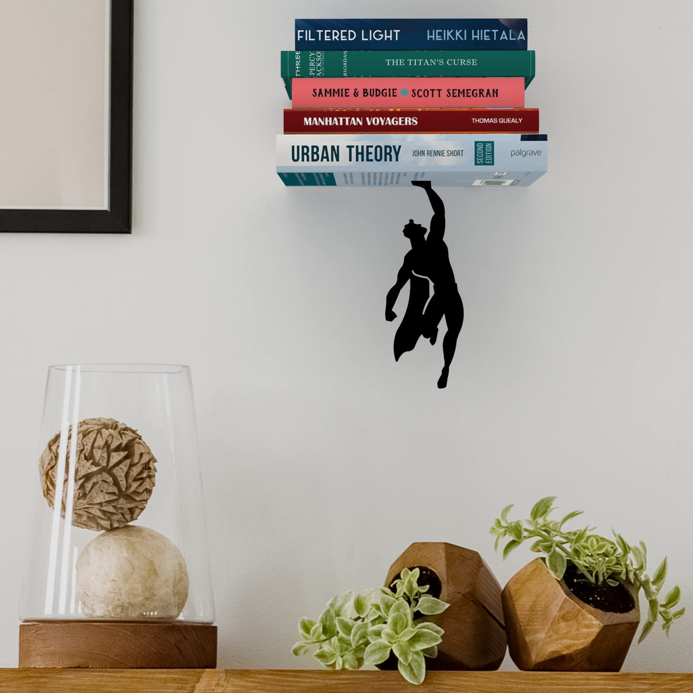 Artori Design Floating Bookshelf for Kids, Invisible Metal Book Shelf, Wall Decore Bookshelf for Book Lovers (Superhero) - Build Your Ideas
