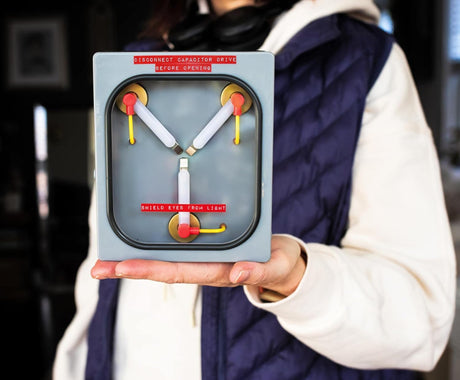 Back to the Future Flux Capacitor Replica 6 - Inch USB Mood Light | Nightstand Table Lamp with LED Light for Bedroom, Desk, Living Room | Home Decor Room Essentials | '80s Toys, Gifts And Collectibles - Build Your Ideas