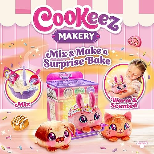 Baked Treatz Oven Playset – Interactive Bake & Reveal Toy Oven with Mystery Warm Scented Plush (Barky Bun, Ciacatta Bake, or Wheatney Bunny), Mixing Tools, Dough, & Accessories, 5+ - Build Your Ideas