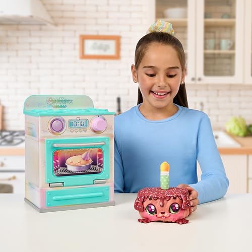 Baked Treatz Oven Playset – Interactive Bake & Reveal Toy Oven with Mystery Warm Scented Plush (Barky Bun, Ciacatta Bake, or Wheatney Bunny), Mixing Tools, Dough, & Accessories, 5+ - Build Your Ideas