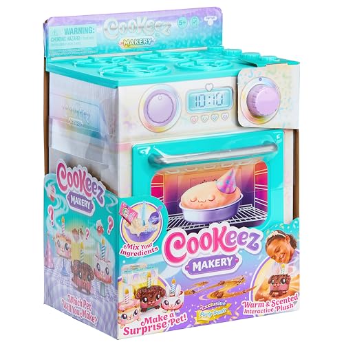 Baked Treatz Oven Playset – Interactive Bake & Reveal Toy Oven with Mystery Warm Scented Plush (Barky Bun, Ciacatta Bake, or Wheatney Bunny), Mixing Tools, Dough, & Accessories, 5+ - Build Your Ideas