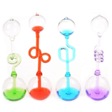 4Pcs Colorful Office Thinking Hand Boiler, Glass Energy Transfer, Children's Science Experiment, Love Birds Color Meter Boiler, Thermometer Spiral Glass Museum Toy Gifts