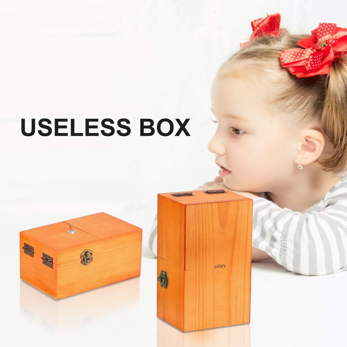 Calary Useless Box Turns Itself Off In Wooden Storage Box Alone Machine Fully Assembled in Box Gifts for Adults and Children - Build Your Ideas