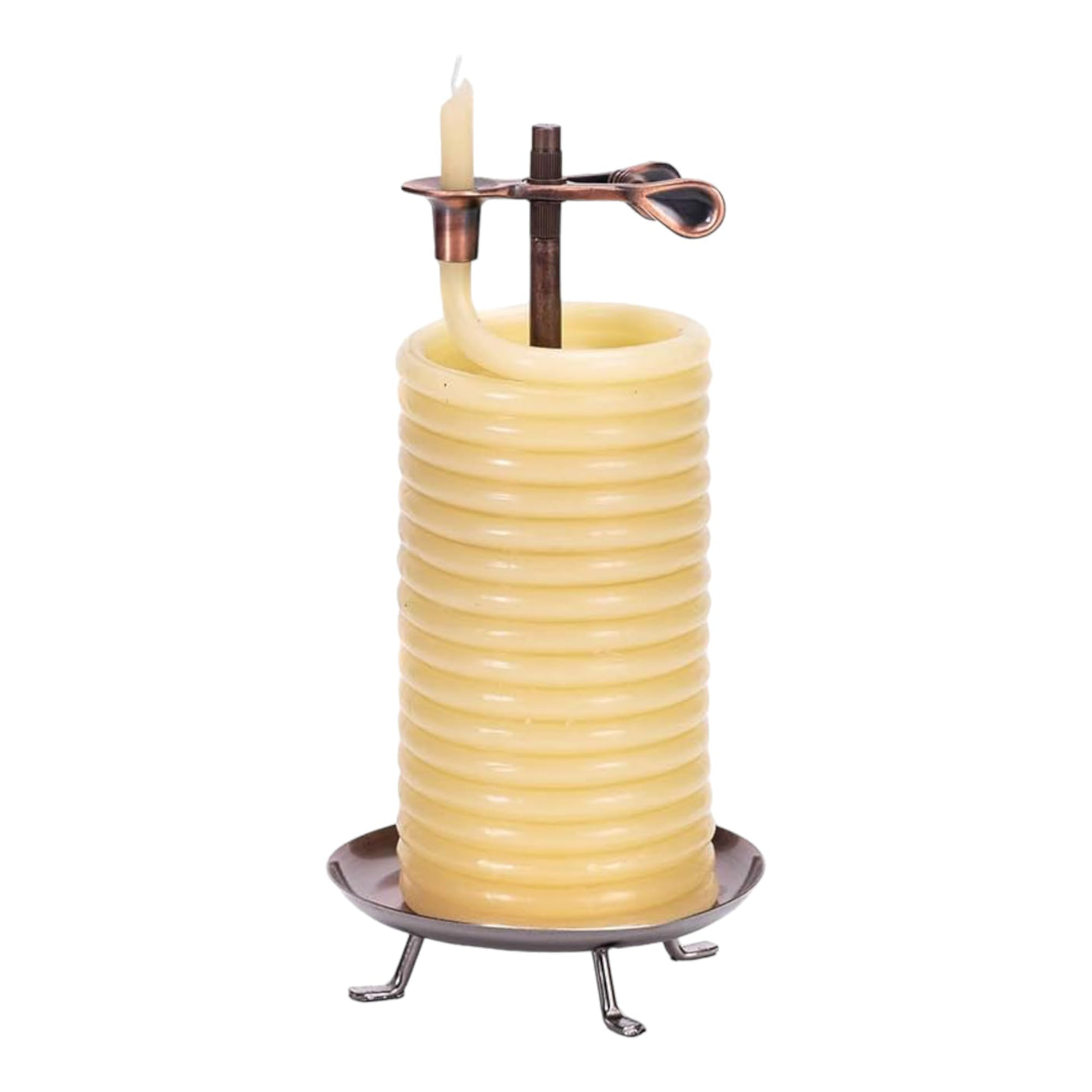 Candle by the Hour 80 - Hour Vertical Candle, Eco - friendly Natural Beeswax with Cotton Wick - Build Your Ideas