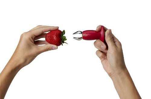Chef'n Original Stem Gem Strawberry Huller, Red/Green - Build Your Ideas