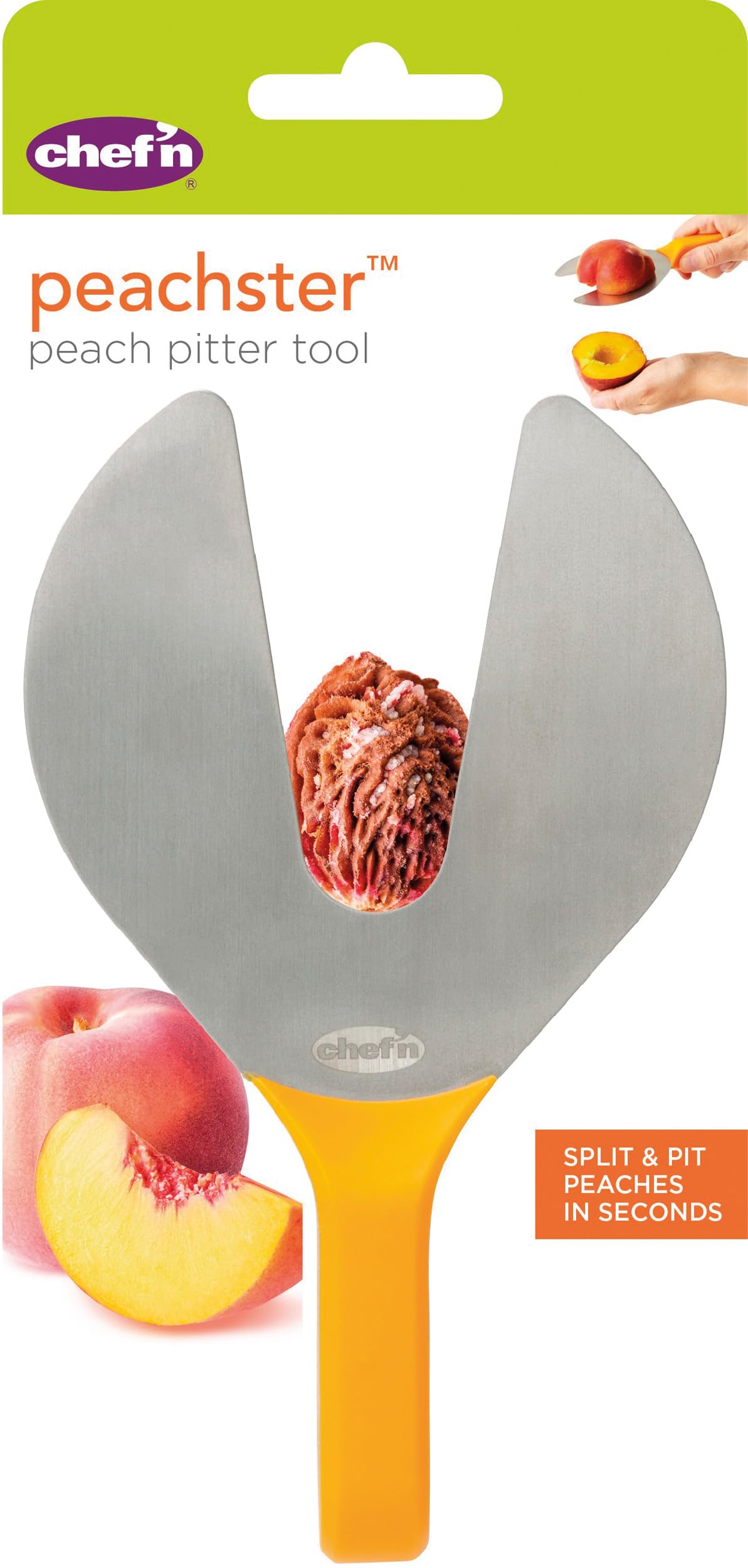 Chef'n Peachster Peach Pitter, One - ,102 - 828 - 338 - Build Your Ideas