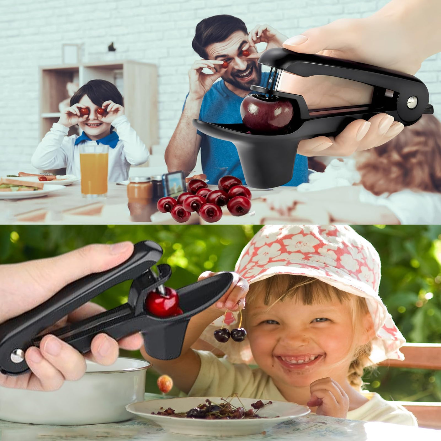 Cherry Pitter, Stainless Steel Olive and Cherries Pitters Corer Tool with Space - Saving Lock Design, Multi - Function Fruit Pit Remover for Cherry Jam (Black) - Build Your Ideas