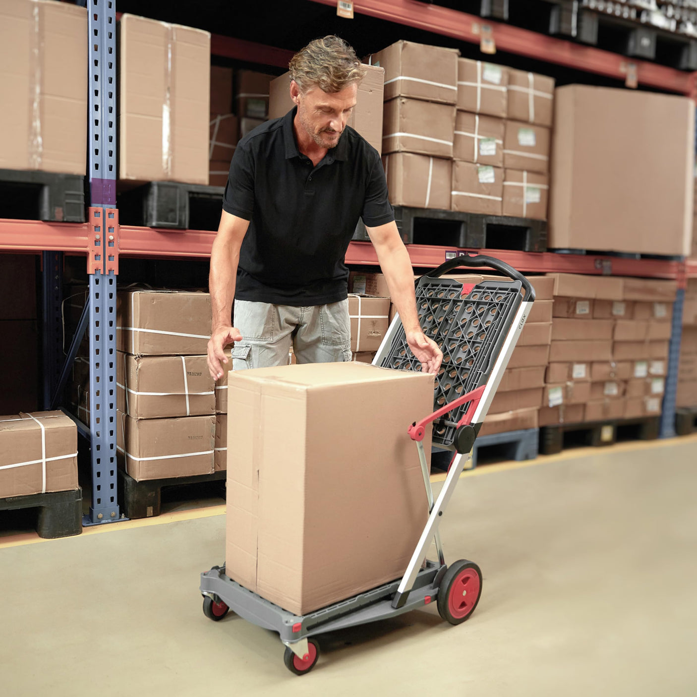 CLAX® The Original | Made in Germany | Multi use Functional Collapsible carts | Mobile Folding Trolley | Shopping cart with Storage Crate | Platform Truck (Green) - Build Your Ideas