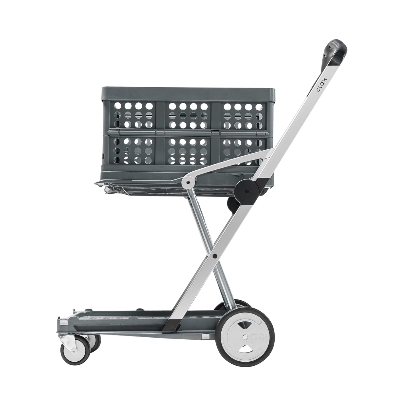 CLAX® The Original | Made in Germany | Multi use Functional Collapsible carts | Mobile Folding Trolley | Shopping cart with Storage Crate | Platform Truck (Green) - Build Your Ideas