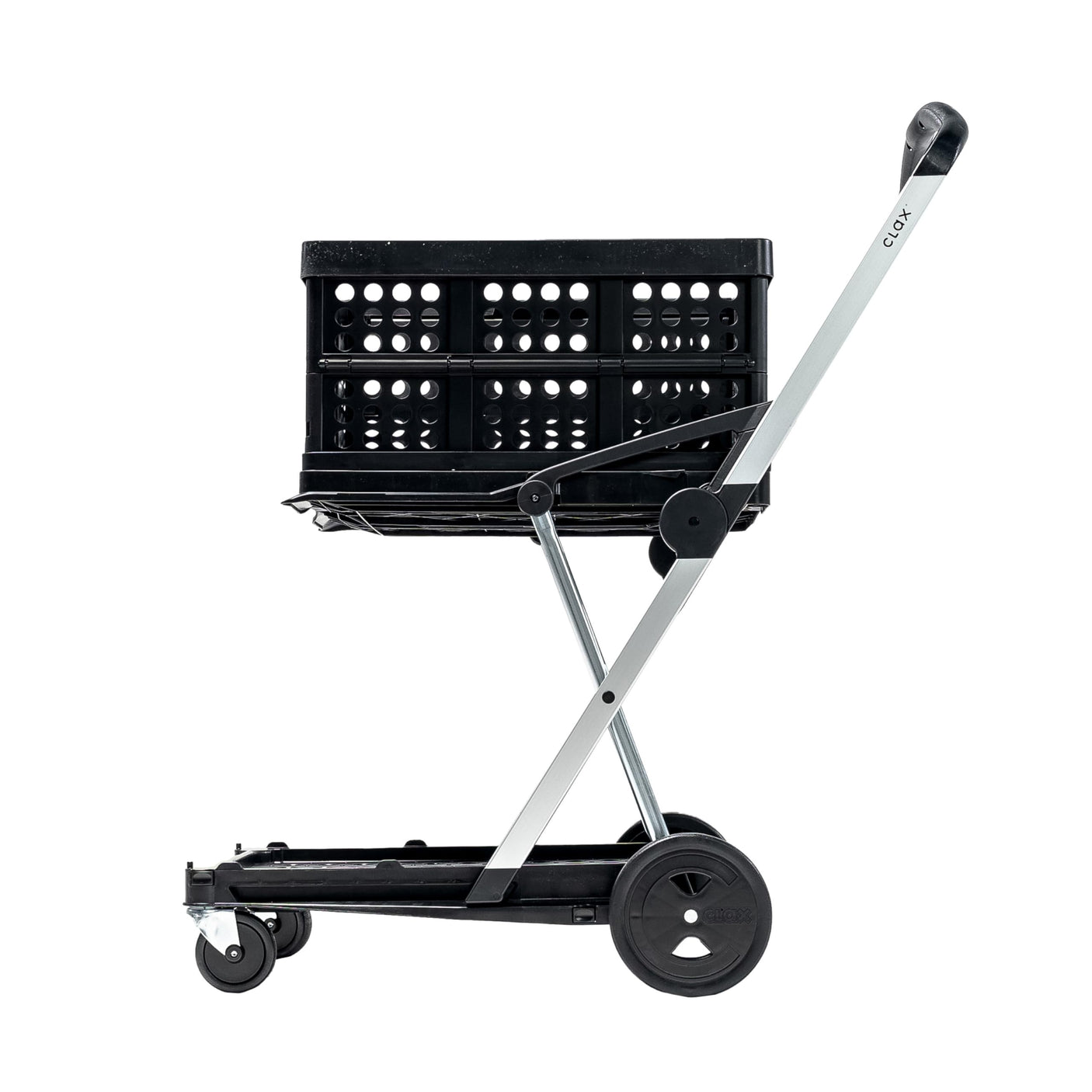 CLAX® The Original | Made in Germany | Multi use Functional Collapsible carts | Mobile Folding Trolley | Shopping cart with Storage Crate | Platform Truck (Green) - Build Your Ideas