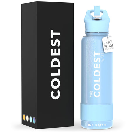 Coldest Insulated Water Bottle with Straw Lid - Stainless Steel Metal Thermos for Men & Women (Matte Black, 32 oz) - Build Your Ideas